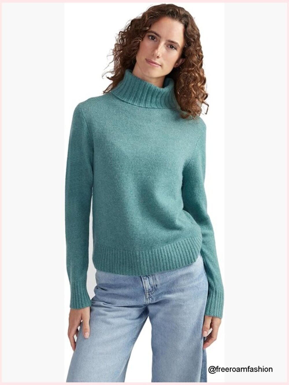 100% Cashmere Turtleneck Pullover Sweater Regular Fit Long Sleeve